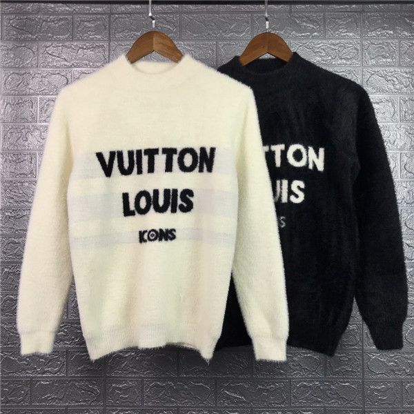 

19AW Роскошный Париж Марка Дизайн L Толстовка с длинным рукавом Толстовка Crewneck свитер способа вязания пуловера Hoodie Открытый V Толстовка