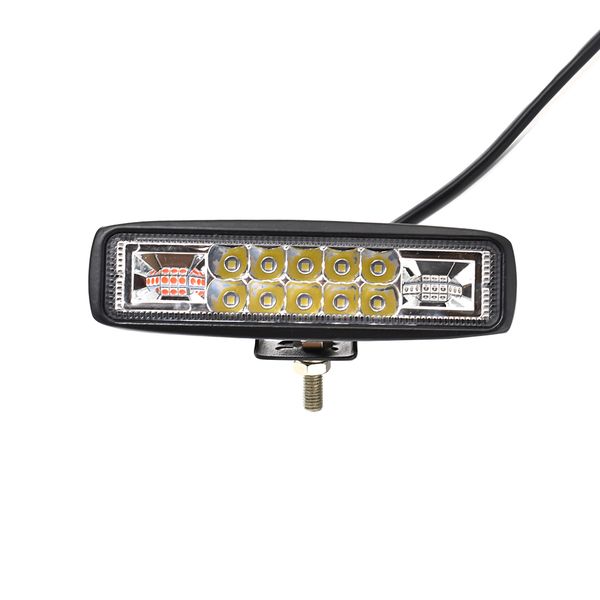 

20 pieces ecahayaku 6 inch led light bar dual colors flashing style warning light work light for offroad suv motorcycle boat e-bike forklift