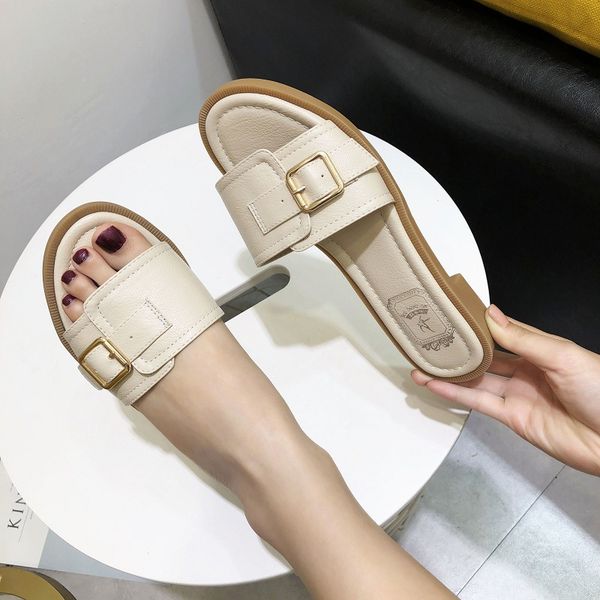 

shoes slippers casual slipers women summer woman slides low flat 2020 beach soft rome fabric pu fashion tpr, Black