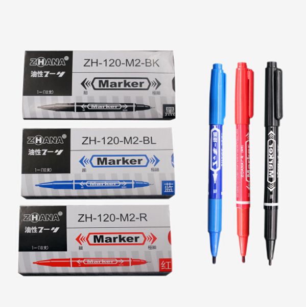 

3 pcs/box marker pens skin marker pen scribe tool permanent tattoo supplies good waterproof ink thin nib crude nib new portable