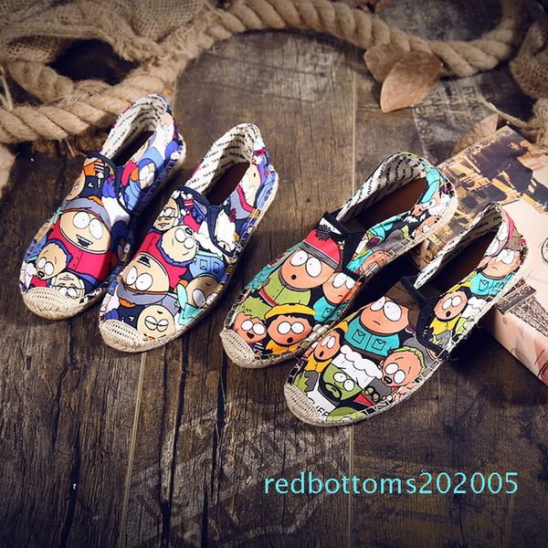 

dropshiping women casual canvas shoes cartoon linen girl espadrille fisherman shoes ladies flats plimsolls loafers driving r05, Black