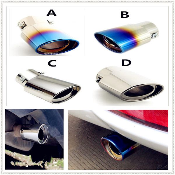 

304 steel car exhaust muffler tip pipe cover tail for mitsubishi asx endeavor expo galant grandis lancer mirage montero