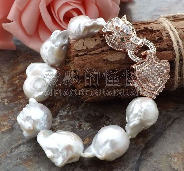 

b052511 keshi bracelet 9"white pearl c19021501, Black