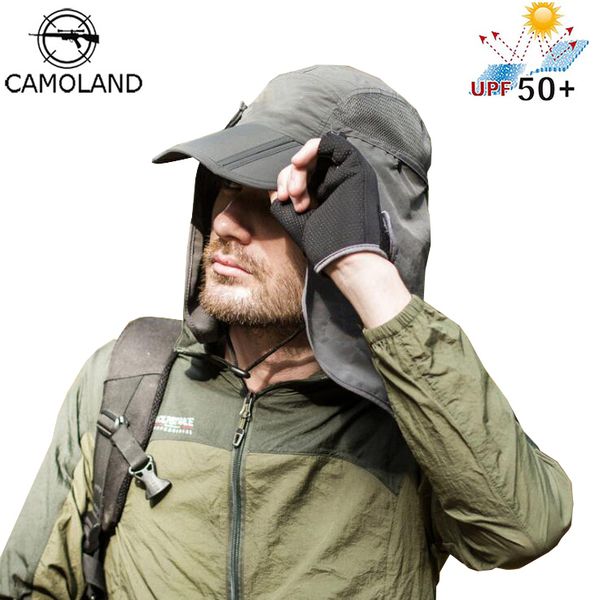 

men women sun hats summer new protective hat face neck flap neck cover ear flap uv protection cap outdoor sports y200602, Blue;gray