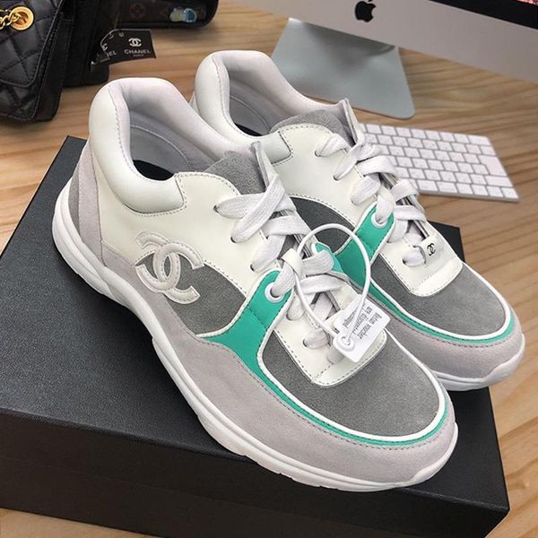 

women shoes casual sneakers with origin box 2020 casual shoes lace-up fitness zapatos de mujer athletic luxury womens shoes fashion type, Black