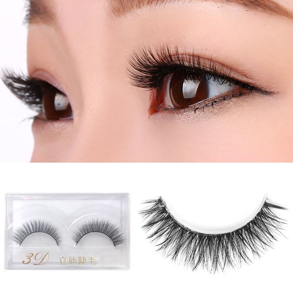 

handmade natural black long cross false eyelashes 3d fake eye lashes extensions makeup tools