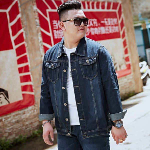 

2019 men denim denim jackets boisterous workcoats plus size m--8xl, Black;brown