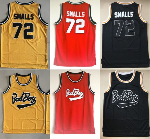 

Mens Biggie Smalls Jersey Notorious B.I.G. Stitched Bad Boy Basketball Jersey #72 Biggie Smalls Stitched Basketball Shirts