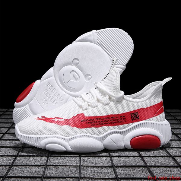 

mesh breathable women men runnig shoes black white blush bear bottom platform trainers sports sneakers size 39-44 made in chn