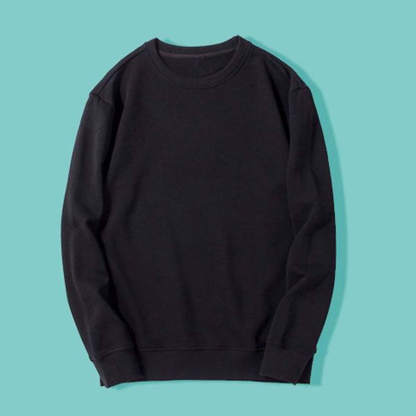 

мода pure black sweatershirt 2019 мужская круглый воротник простые куртки с длинными рукавами и пиджаки мужской хлопок толстовка пуловер top