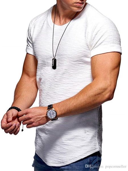

summer mens designer tshirts fashion slim solid color crew neck breathacble gym tshirt mens designer tshirt, White;black