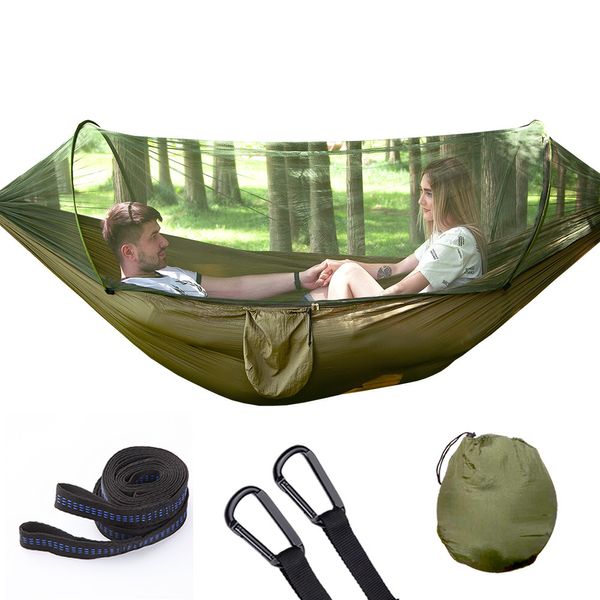 

outdoor hammock with mosquito net can hold 200kg super strong hanging hamak for hiking climbing travel camping hamac