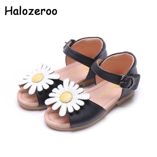 

new summer kids beach sandals baby girls flower brand sandals children black princess toddler sweet dress shoes 2020, Black;red