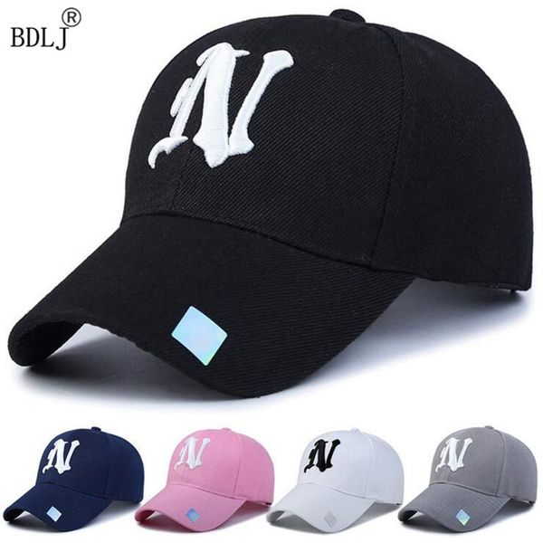 

sell 2017 new brand baseball cap solid color casual hats with n letter embroidered cap for men women snapback dad hat caps, Black;white