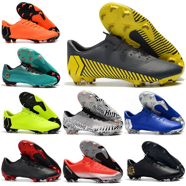 

Mens Low Ankle Football Boots CR7 Mercurial Vapors XII Pro FG Soccer Shoes Superfly VI Neymar NJR SHHH ACC Soccer Cleats