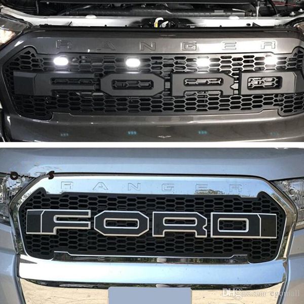 New Car Stlying Grill For Ford Ranger 2015 2017 Abs Front Grill Black Radiator Grills For Ranger Wildtrak T7 Interior Accessories Interior Auto