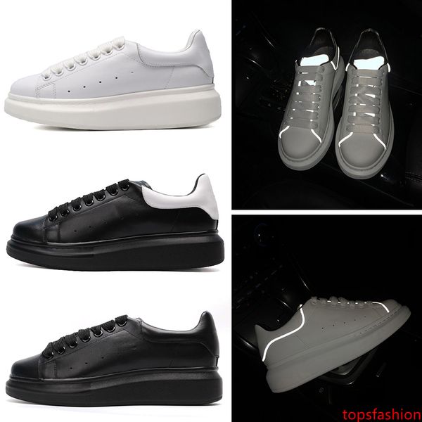

designer 3m reflective platform casual shoes men women triple white black flats party shoes sports sneakers 36-44 wholesale drop-shipping