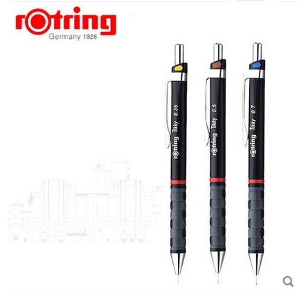 

rotring 0.5mm/0.7mm/1.0mm/0.35mm mechanical pencil tikky black pen holder automatic pencil drawing pen, Blue;orange