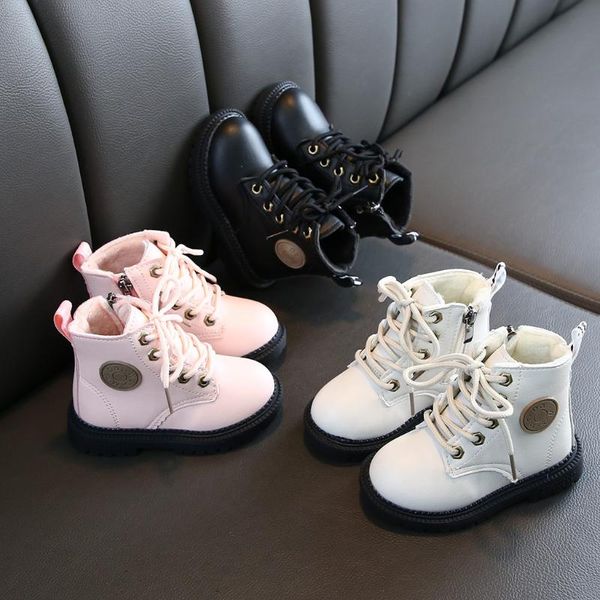 

spring autumn children sneakers martin boots kids shoes boys girls sport short boots casual shoes boys plush fashion bootie, Black;grey