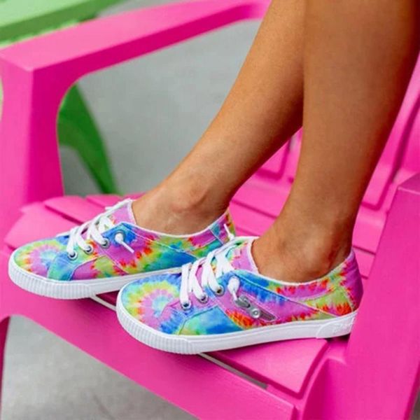

shoes woman canvas rainbow flower shallow flats 2020 lace-up sneakers fashion solid casual shoes tennis zapatos de mujer 5.12, Black