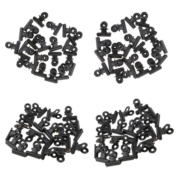 

80pcs 22mm металла бульдог клип денег письмо бумага файл организаторы -черный