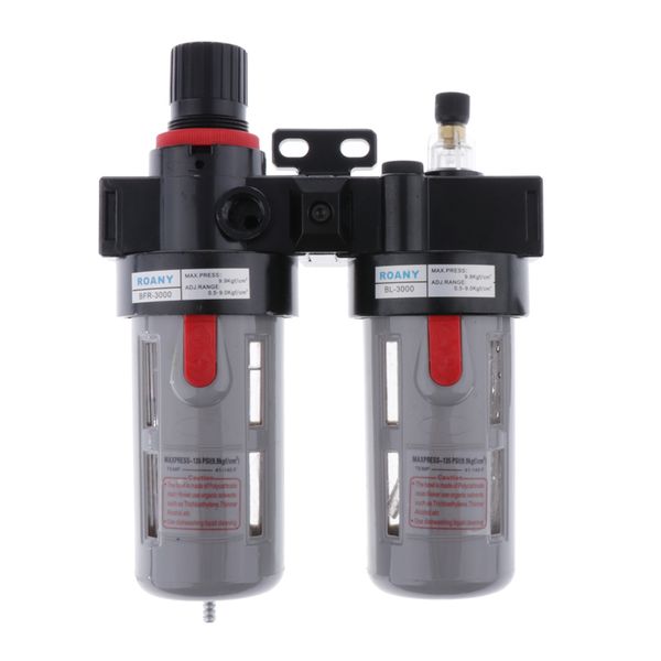 

3/8inch air compressor - oil water separator/ regulator trap filter airbrush with pressure gauge