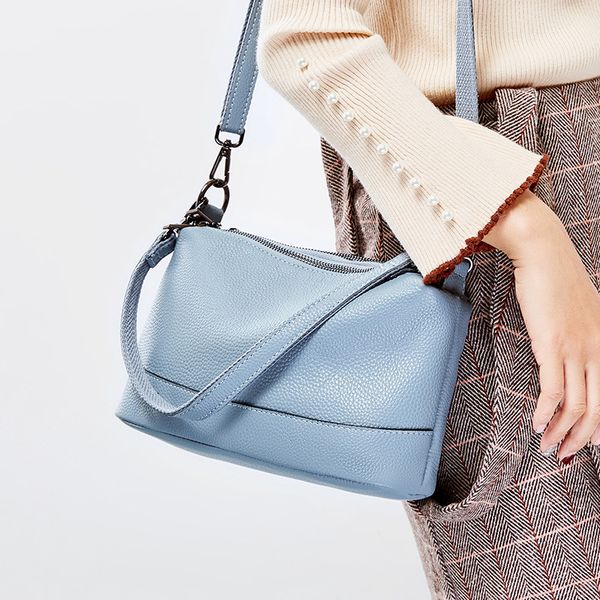 

new style european and american women's layer cowhide bags ladies single shoulder messenger bag