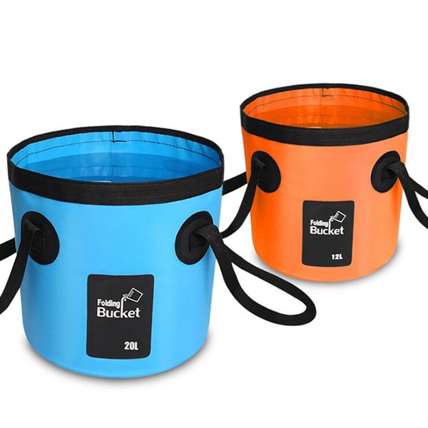 

new 12l20l mesh folding bucket outdoor supplies fishing fishing bucket portable folding water bag outdoor tools