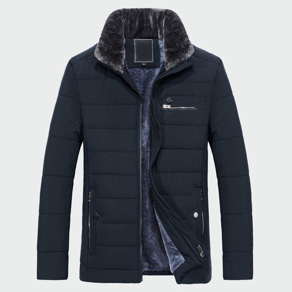 

fur collar winter men's warm coat thick fleece fashion solid long jackets mens brand clothing male overcoat, Tan;black