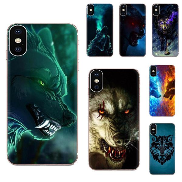 

изготовленный на заказ мягкий арт чехол чехол для apple iphone 4 4s 5 5c 5s se 6 6s 7 8 11 plus pro x xs max xr animal wolf face pattern