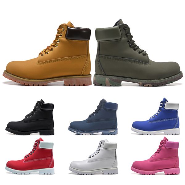 

timberland boots новый роскошный дизайнер сапоги мужчины тройной черный платформа военного motocycle загрузка blue честнат white camo mens т, Black