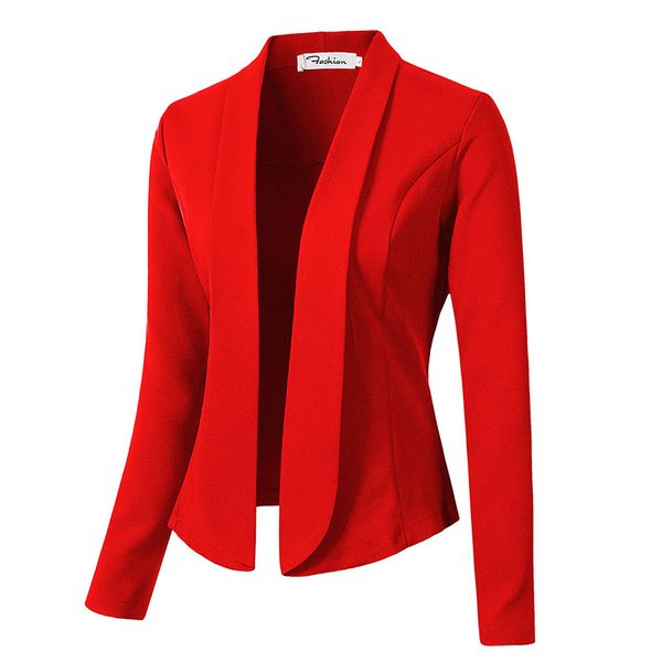 

2019 winter casual long sleeve blazer long sleeve women's small suit, Black;brown