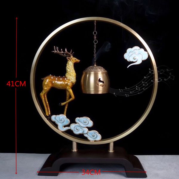 

классический творческий украшения облако олень музыка курильница латунный кронштейн bluetooth воспроизведение музыки с воздуха арома крытый