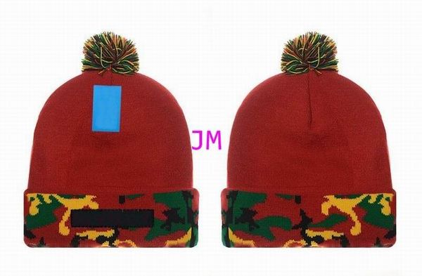 

2020 knitting cotton red green yellow hats with colorfull hair ball cap women's men winter comfortable warm hats, Blue;gray