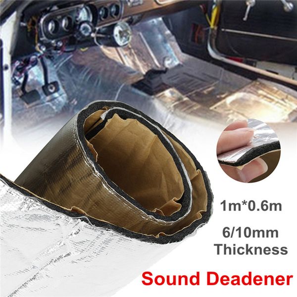 

60cm*1m car firewall heat sound shield deadener mat ceiling door trunk anti noise deadening soundproof cotton mat 10mm thick