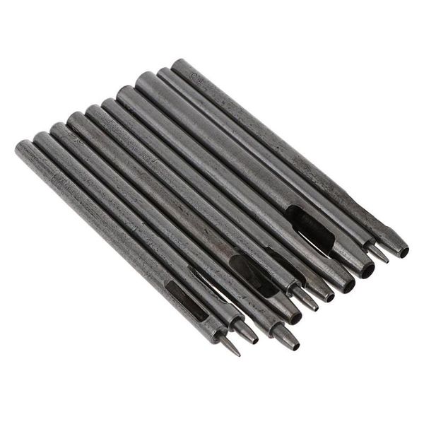 

10pcs leather hole punch cutter 0.5mm-5mm leather working tools for watch bands belts canvas paper plastics round