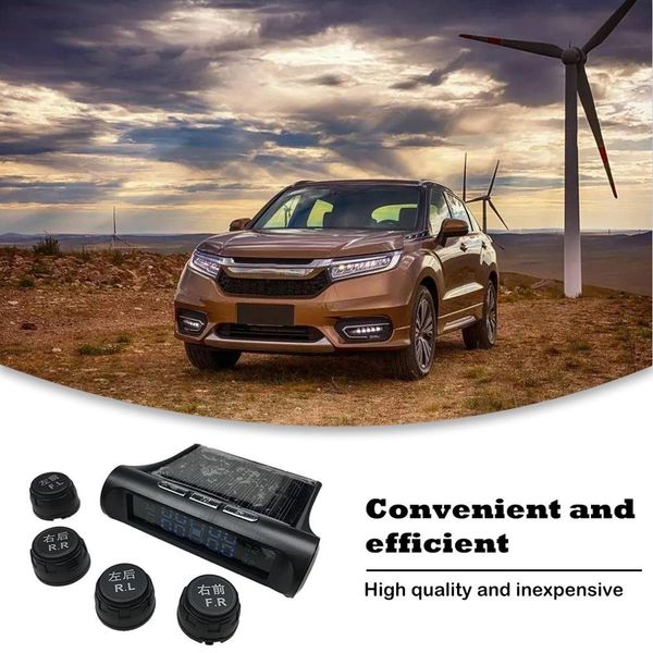 

external tire pressure monitor system universal car wireless solar tire pressure monitoring instrument
