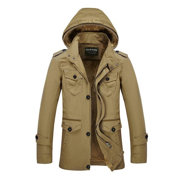 

2019 new parkas coat large size men's cotton jacket fashion men's winter thick 6xl clothing dd6mf, Black