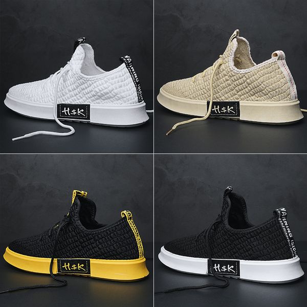 

male fashion casual shoes comfortable men shoes chaussures pour hommes breathable sneakers, Black