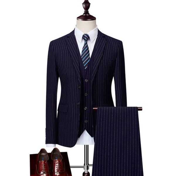 

jackets + men pants + suit vests 2019 fashion business wedding banquet elegant comfortable clothing mens suits & blazer size 5xl, White;black