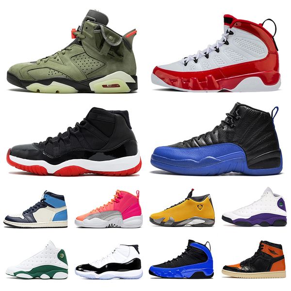 

2020 mens basketball shoes obsidian 1s game royal 12s fiba gym red 9s bred 11s university gold 14s olive 6s sport sneaker trainer