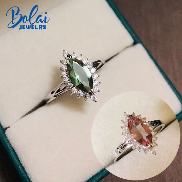 

bolai zultanite wedding ring 925 sterling silver color change diaspore gemstone fine jewelry rings for women gift 2019 new, Golden;silver