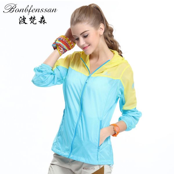 

new women outdoor quick drying skin windbreaker sun protection clothing ultra-thin waterproof breathable uv protection jacket, Blue;black