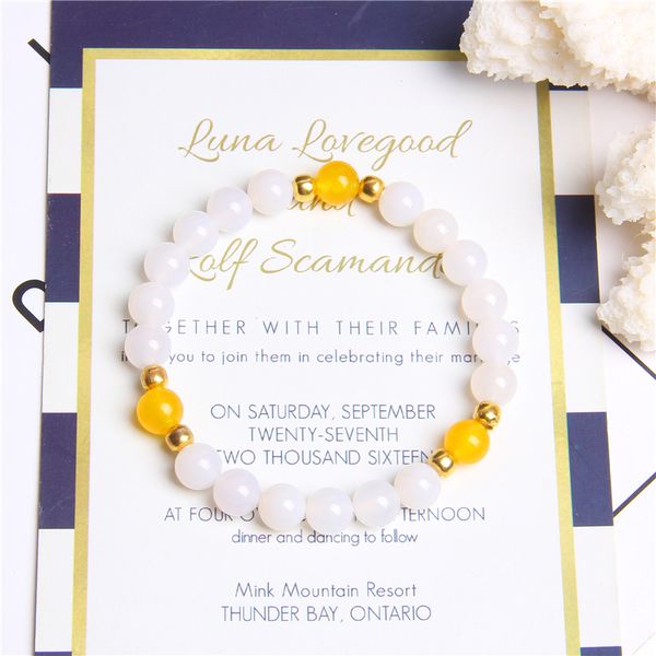 

women simple natural white agates beads brtacelet gifts for her women ladies femme 8mm natural agates beads bracelet jewelry diy, Black