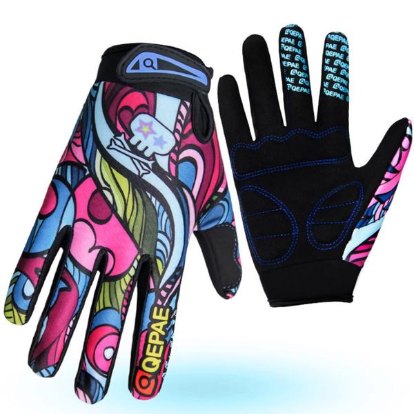 

men cycling gloves anti-slip full finger 2017 fitness bike bicycle gloves sport mountain hiking multicolor boys new apr20, Black