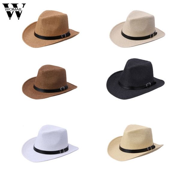 

charmdemon 2018 summer men straw hat cowboy hat jy22j.30, Blue;gray