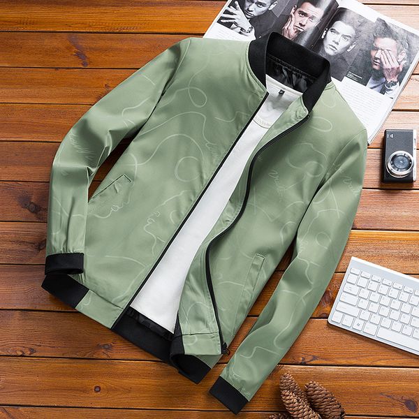 

new style youth coat men's coat 2019 spring and autumn jacket new products thin trench slim fit casual men's printed type, Black;brown