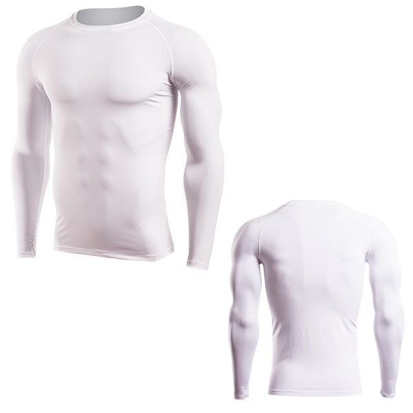 

running shirts dry fit mens gym clothing scoop neck long sleeves qiow diyo underwear body building suiit polyester apparel, Black;blue