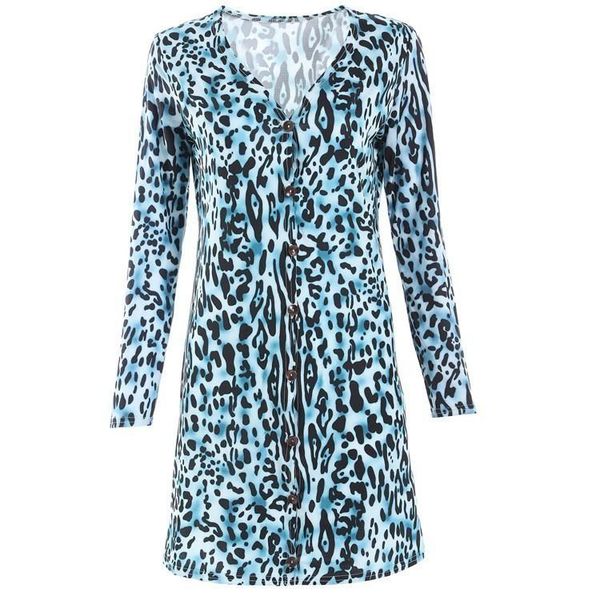 

5шт feitong женщины длинные рукава leopard печати шифон рубашку тонкий вскользь блузы top камиза feminina plus размер c19032601 оптовым прод, White