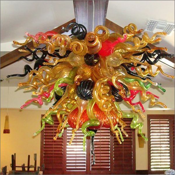 

100% hand blown murano glass chandelier lightings ac led light source customized murano glass pendant lamps modern led glas chandeliers